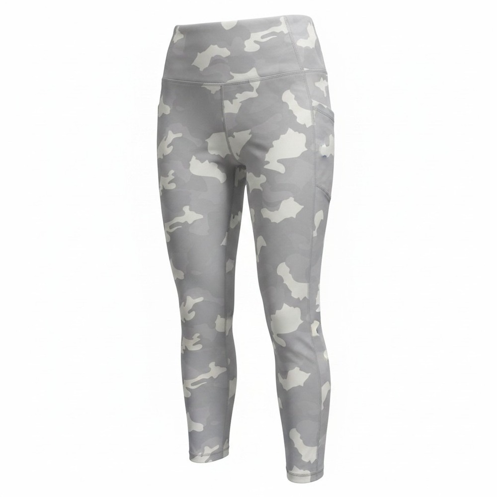 Yogalicious Lux Grey Camo High Waist Leggings XL Pockets Buttery Soft Gym‎